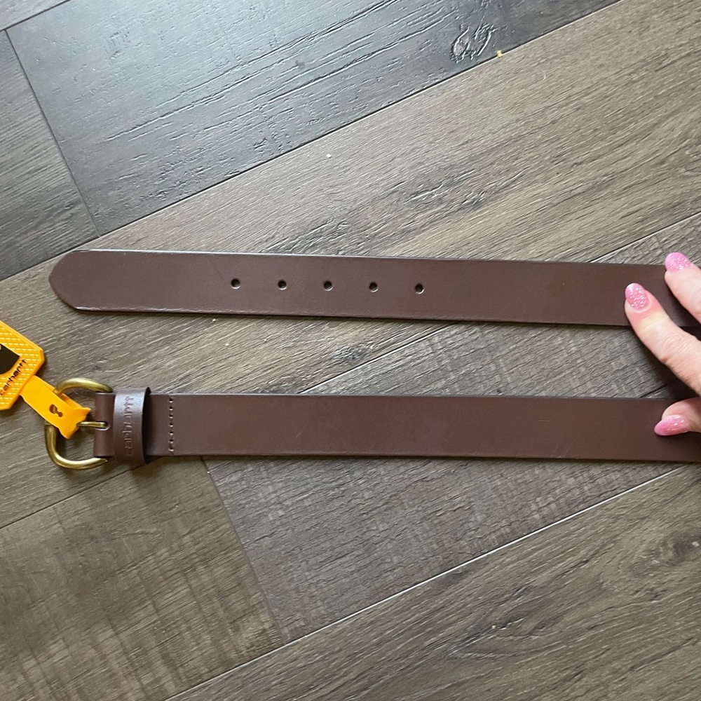NWT Men’s Carhartt Casual Bridle Leather Belt/ Brown/ Small - Picture 6 of 9